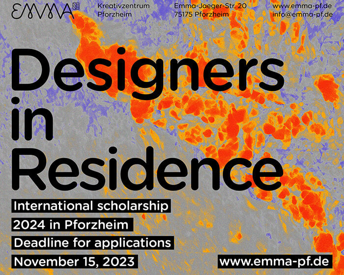 EMMA Creative Center in Pforzheim opens Designers in Residence 2024 scholarship