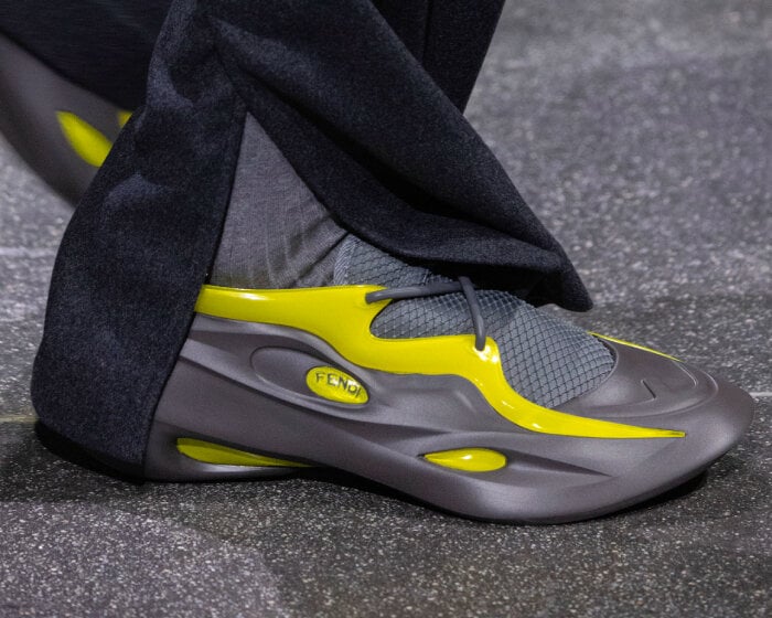 MAD’s ma yansong adorns fluid lines on FENDI’s peekaboo & sneakers for FW24 men's show
