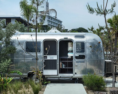 NOT A HOTEL explores mobile living inside these revamped airstream trailers by DDAA